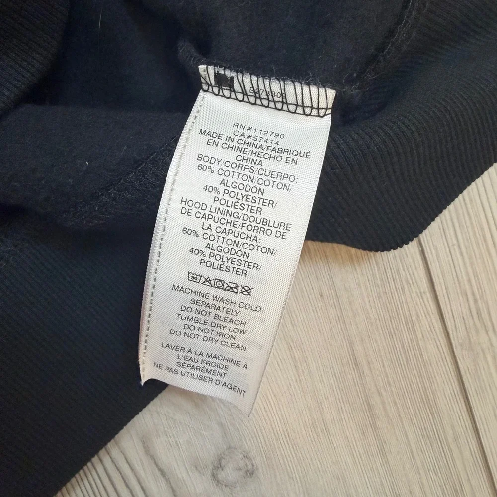 True Religion Mens Old Skool Zip Hoodie Black Fleece Graphic Sweatshirt XL
